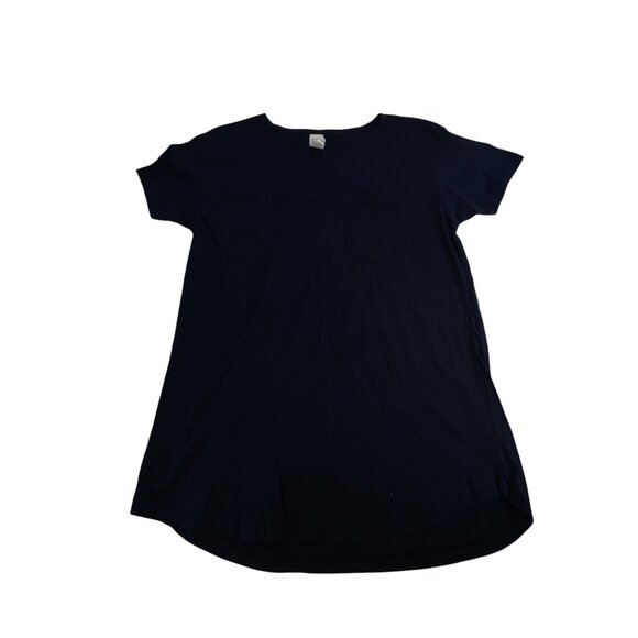 Fleece Factory Short-Sleeve Pocket T-Shirt S Blue Womens 100% Cotton Classic Cas - Picture 1 of 8